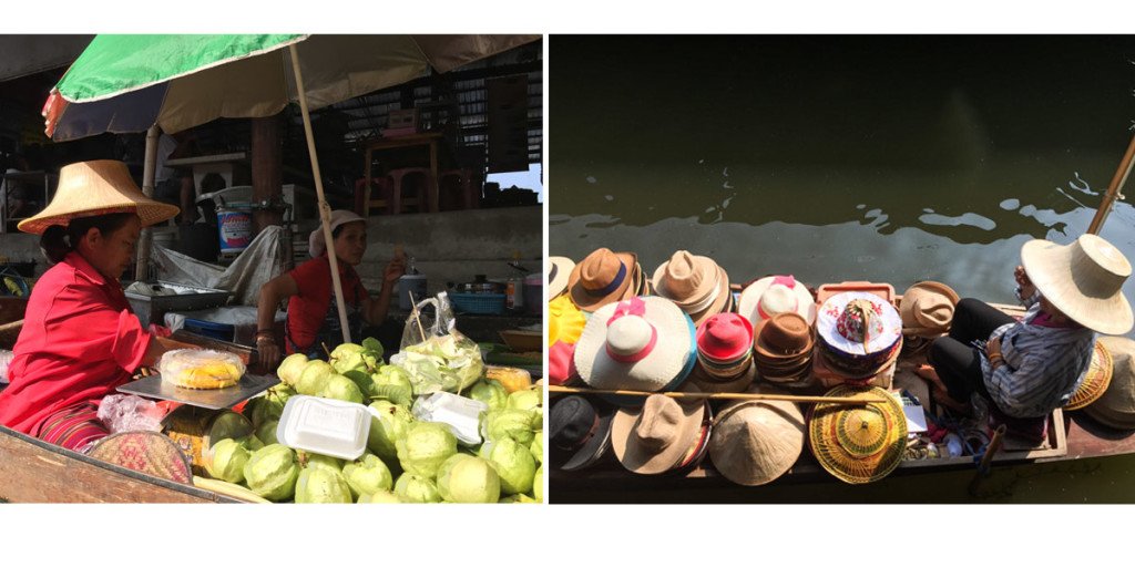 vendedores de comida em barcos no Mercado flutuante, perto de bangkok vendedores de comida em barcos no Mercado flutuante, perto de bangkok